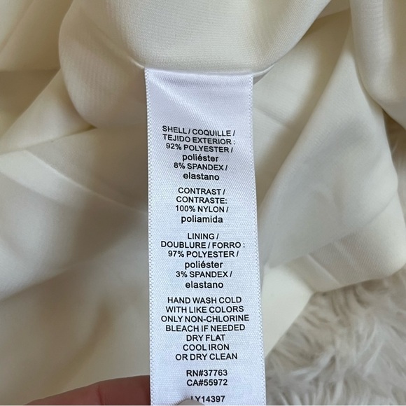 Laundry by Shelli Segal  Cream White Black Lace Blazer Jacket Size 16 NWT - Picture 13 of 16